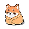 Shiba Inu with Blanket Enamel Pins JEWB-I055-04EB-02-1