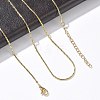 1.2MM 304 Stainless Steel Boston Link Chain Necklaces NJEW-D328-01G-03-4