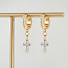 201 Stainless Steel Cross Hoop Earrings XZ9263-5