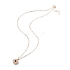 Magnetic Moon & Star with Rhinestone Pendant Necklaces for Girl Women NJEW-B081-01A-2