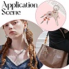 10Pcs Alloy Natural & Synthetic Mixed Stone Feather Keychains KEYC-YW00208-6