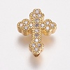 Brass Micro Pave Cubic Zirconia Beads ZIRC-E143-23-2