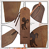 Cowhide Leather Labels AJEW-WH0386-0045-4