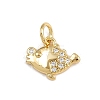 Brass Micro Pave Cubic Zirconia Pendants KK-A269-04A-G-1
