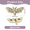 6Pcs Gothic Alloy Lapel Pins for Backpack Clothes JEWB-FH0002-83AG-2
