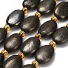 Natural Gold Pyrite/Golden Pyrite Beads Strands G-F833-E01-01-2