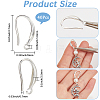 40Pcs Brass Earring Hooks KK-SC0006-18S-2