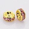 Brass Rhinestone Spacer Beads RB-A014-Z8mm-27G-2