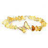 Fashionable Natural Yellow Quartz Chips Beaded Bracelets TI6720-2-1