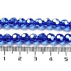 Electroplate Transparent Glass Beads Strands EGLA-A035-T6mm-A21-4