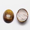 Oval Natural Tiger Eye Cabochons G-K020-25x18mm-04-2