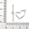 Heart Brass Toggle Clasps KK-G548-43P-01-4