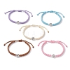 Eco-Friendly Korean Waxed Polyester Cord Braided Bracelet for Women BJEW-JB12503-2