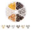 210Pcs 6 Colors 3-Petal Iron Bead Caps IFIN-CJ0001-66-1