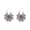 Bohemian Retro Style Alloy Dangle Hoop Earrings X1-EJEW-TAC0003-01AS-1
