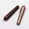 Natural Tiger Eye Pointed Beads G-E490-E31-1