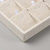 Linen Jewelry Pendant Necklace Storage Box with 24 Compartments AJEW-WH20008-12-2