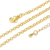 Brass Double Link Chains Necklaces for Women NJEW-D302-37G-4