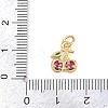 Brass Micro Pave Cubic Zirconia Charms KK-H273-49G-02-3
