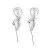 Anti-Tarnish Rhodium Plated 925 Sterling Silver Pendant Bails STER-L058-016P-1