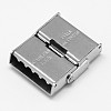 Rectangle 201 Stainless Steel Watch Band Clasps STAS-F067-06-2