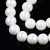 Electroplate Opaque Glass Beads Strands GLAA-T032-P10mm-AB02-2