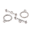 Tibetan Style Alloy Toggle Clasps LF0717Y-NF-3