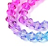 Gradient Color Baking Painted Glass Bead Strands X-DGLA-A039-T6mm-A08-3