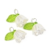 Acrylic with ABS Plastic Imitation Pearl Pendants PALLOY-JF05659-12-3