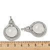 Natural Quartz Crystal with Clear Cubic Zirconia Pendants G-G133-01P-25-3