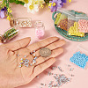 45G 9 Colors Two Tone Opaque Colours Glass Seed Beads SEED-TA0001-22-5