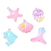Opaque Resin with Alloy Pendants RE-CBA14F0-02-1