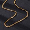Brass Rope Chains Necklaces for Women NJEW-D302-62G-5