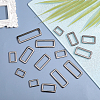 CHGCRAFT 24Pcs 6 Style Rectangle Zinc Alloy Adjuster Buckles FIND-CA0008-58-4
