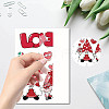 8 Sheets 8 Styles Valentine's Day PVC Waterproof Wall Stickers DIY-WH0345-065-3