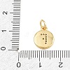Brass Micro Pave Clear Cubic Zirconia Charms CU-CBA56CE-12G-F-3