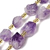 Electroplated Raw Rough Natural Amethyst Beads Strands G-Z131-J02-06-2