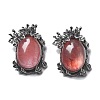 Cherry Quartz Glass Pendants G-H083-01AS-08-1