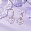 304 Stainless Steel with Acrylic Studs Dangle Earrings EJEW-JE05962-02-2