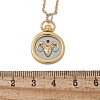 Brass Twelve Constellations Tarot Pendant Necklaces NJEW-Q006-01C-G-3