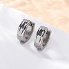 304 Stainless Steel Polishing effect Hoop Earrings EJEW-M001-18P-5