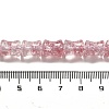 Transparent Crackle Glass Beads Strands GLAA-D025-01I-4