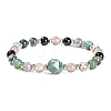 Natural Moss Agate Beaded Bracelets PW-WG17F1A-01-6