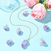 10Pcs Natural Amethyst Pendants PALLOY-CJ00158-6