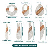 Biyun 14Pcs 7 Styles Transparent Resin & Walnut Wood Pendants RESI-BY0001-06-3