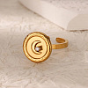 304 Stainless Steel & Rhinestone Adjustable Cuff Rings FS-WG613D1-04-1