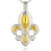 Alloy Enamel Flower Big Pendants ENAM-J129-4S-1