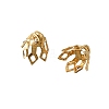 Flower Brass Bead Cap Bails KK-CBA1A60-23A-G-2