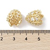 Brass Micro Pave Clear Cubic Zirconia Bead Caps KK-G491-51B-G-3