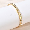 304 Stainless Steel & Glass Hinged Bangles for Women BJEW-Z178-01G-3